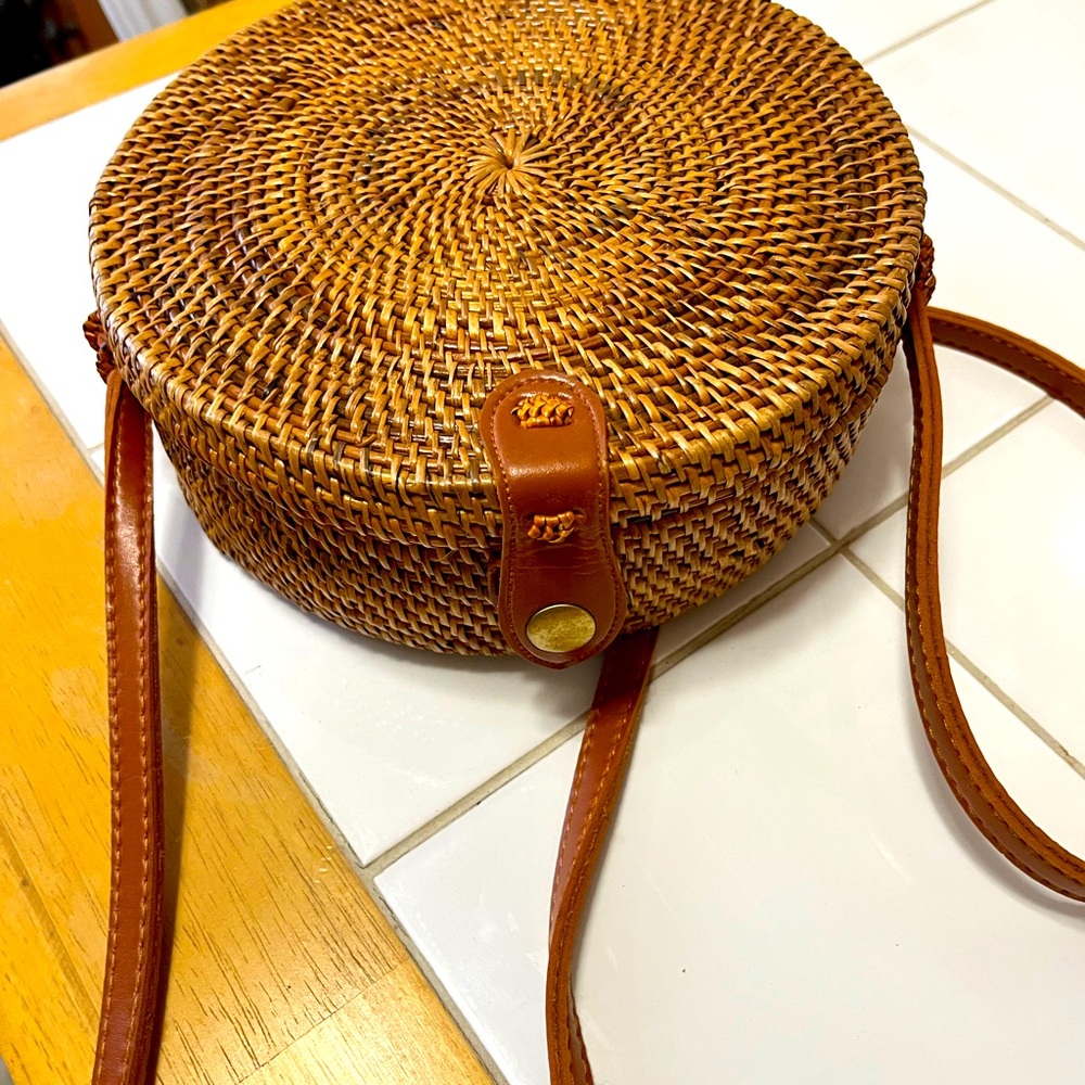 Stylish straw bag